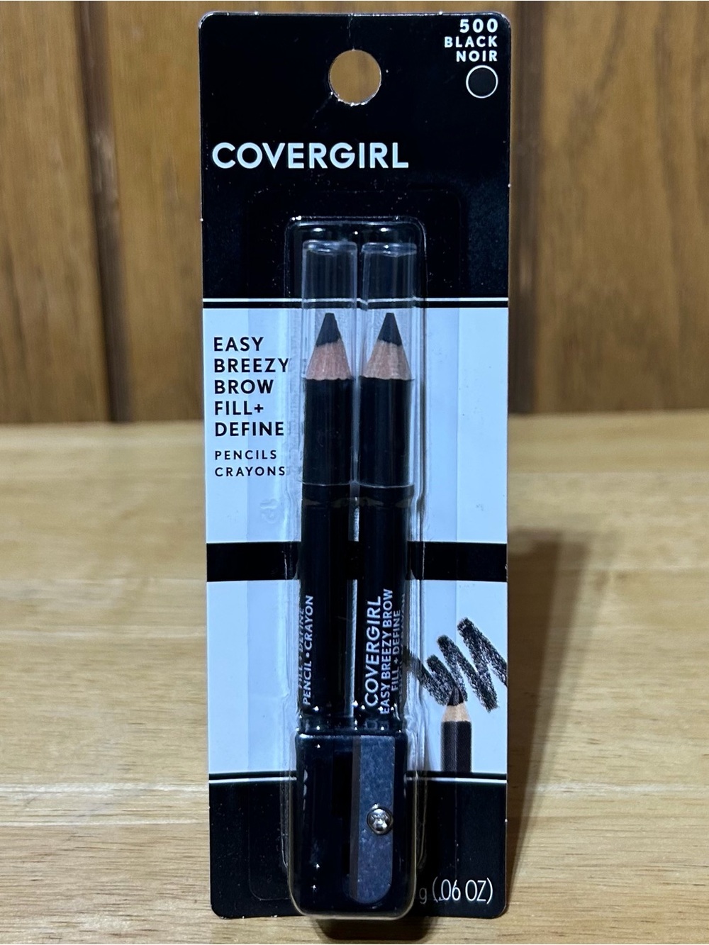 COVERGIRL Easy Breezy Brow Fill + Define Pencils 500 Black Noir NEW
